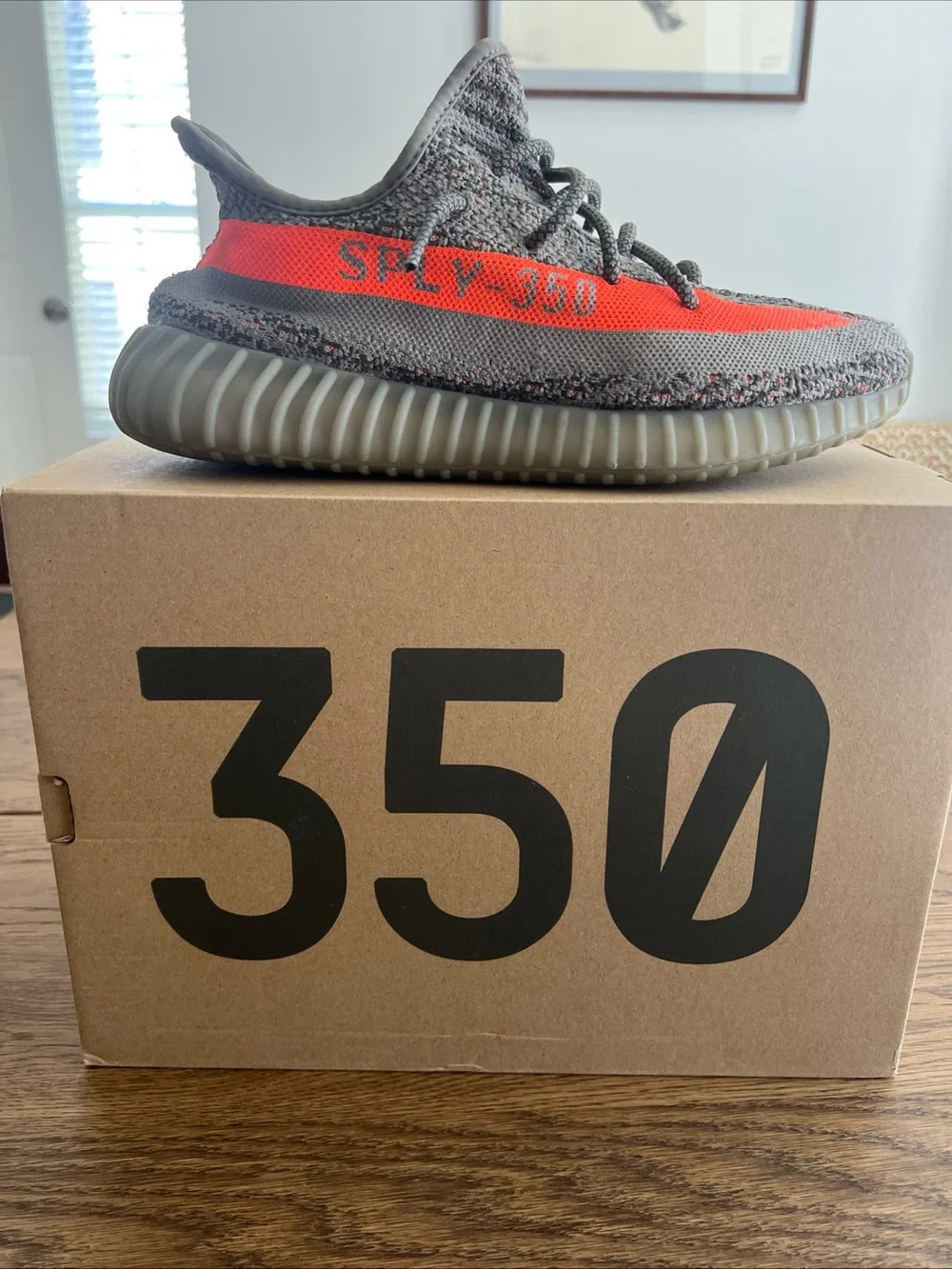 Adidas Yeezy Boost 350 V2 Gray with Orange Stripe